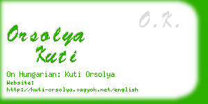 orsolya kuti business card
